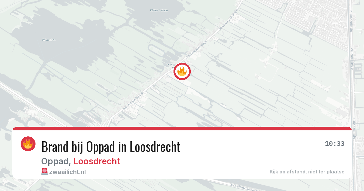 Brand bij Oppad in Loosdrecht — 14 aug 2026