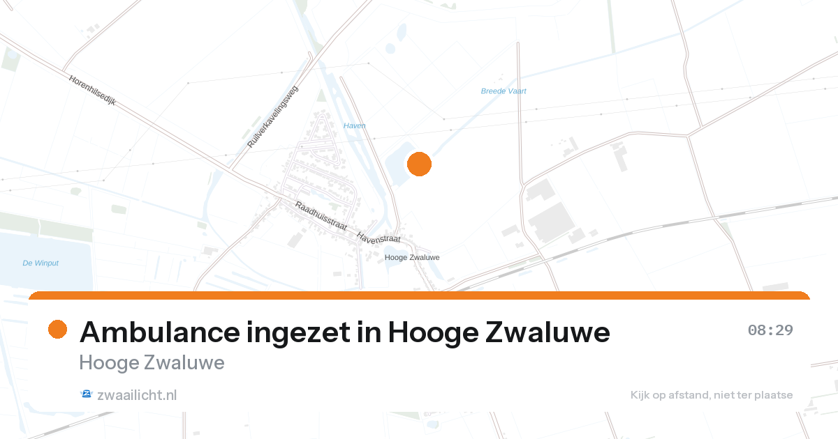 Ambulance ingezet in Hooge Zwaluwe — 27 aug 2026