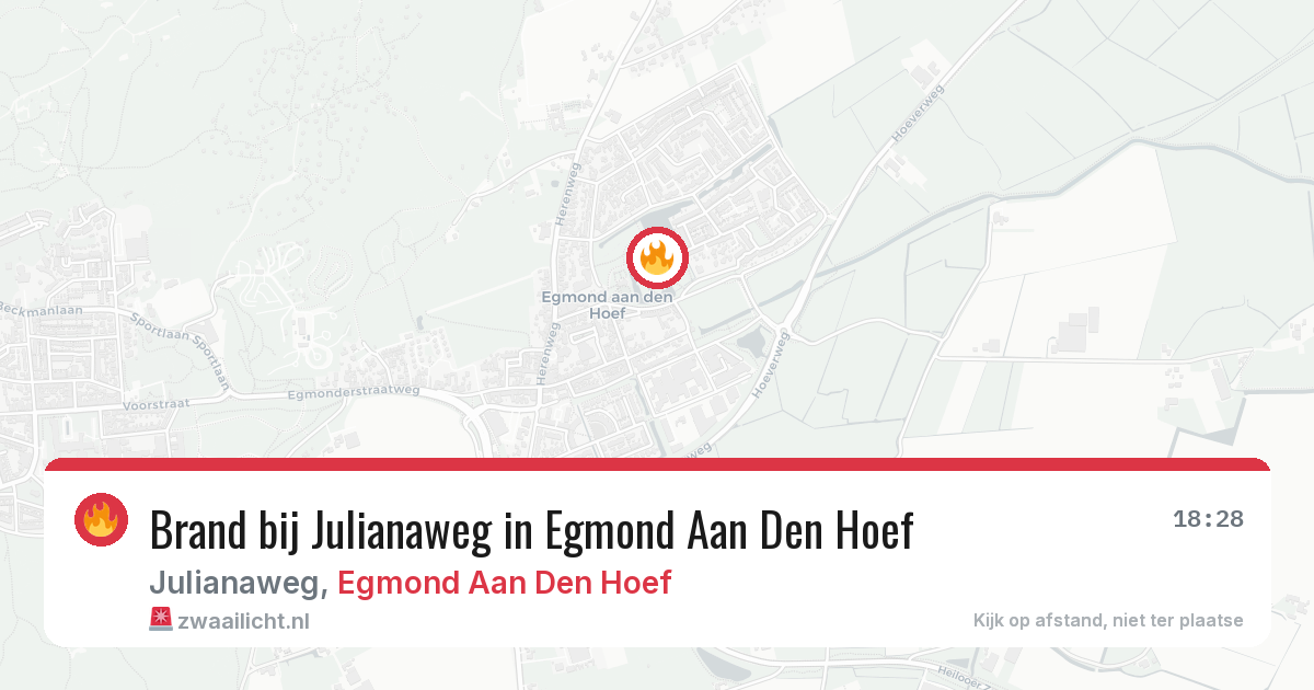Brand bij Julianaweg in Egmond Aan Den Hoef — 6 jun 2026