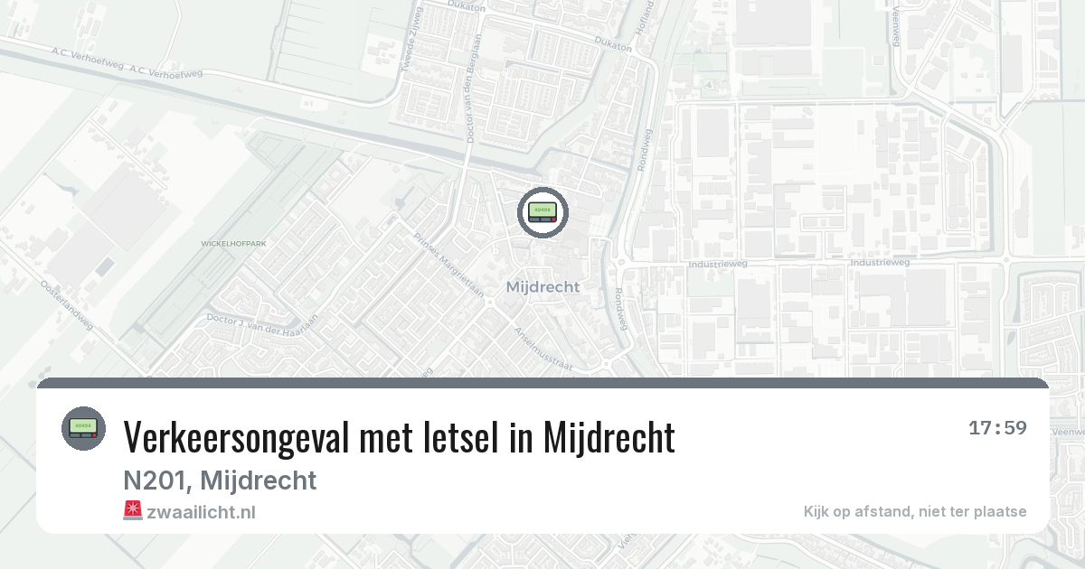 Verkeersongeval met letsel in Mijdrecht — 13 mrt 2026