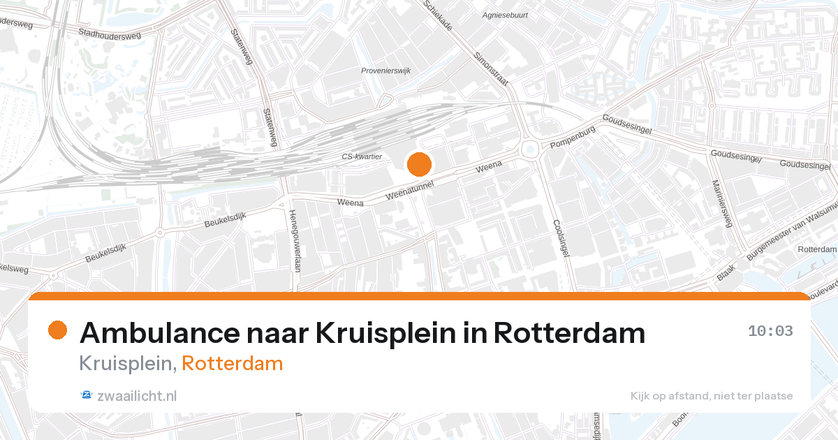 Ambulance naar Kruisplein in Rotterdam — 27 aug 2026