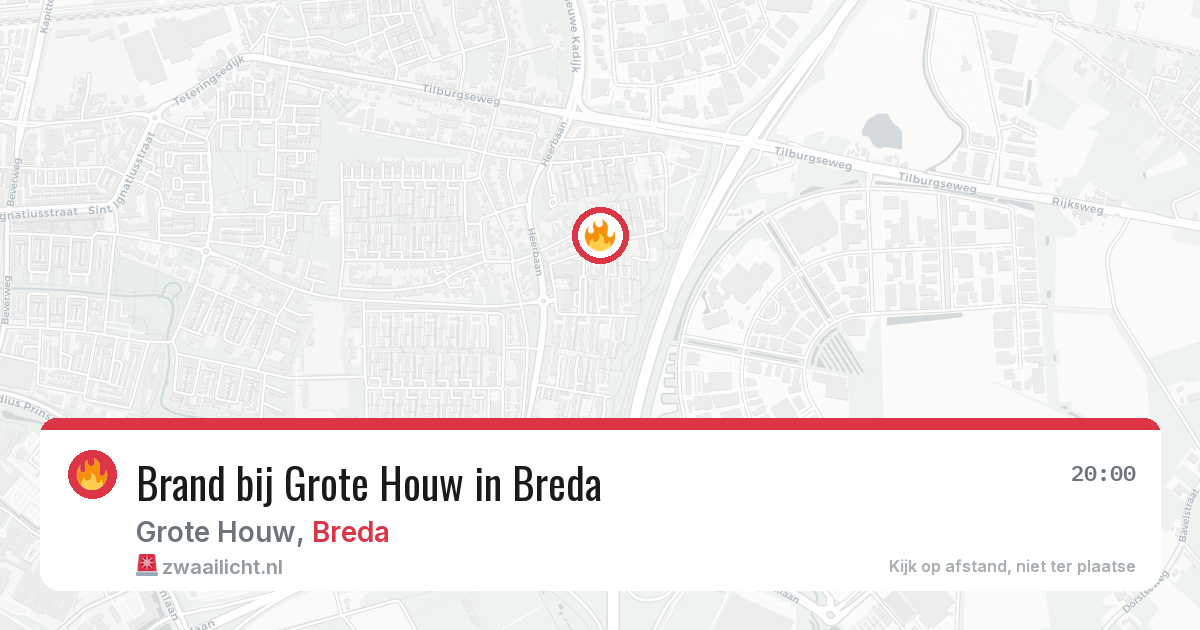 Brand bij Grote Houw in Breda — 12 aug 2026
