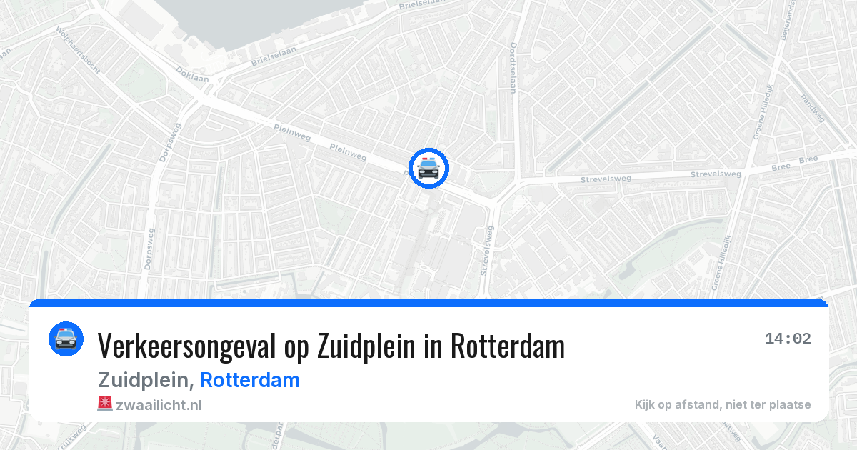 Verkeersongeval op Zuidplein in Rotterdam — 24 jul 2026