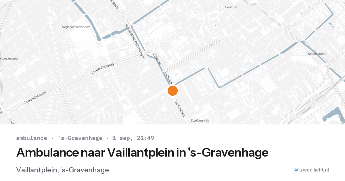 Ambulance naar Vaillantplein in 's-Gravenhage — 1 sep 2026