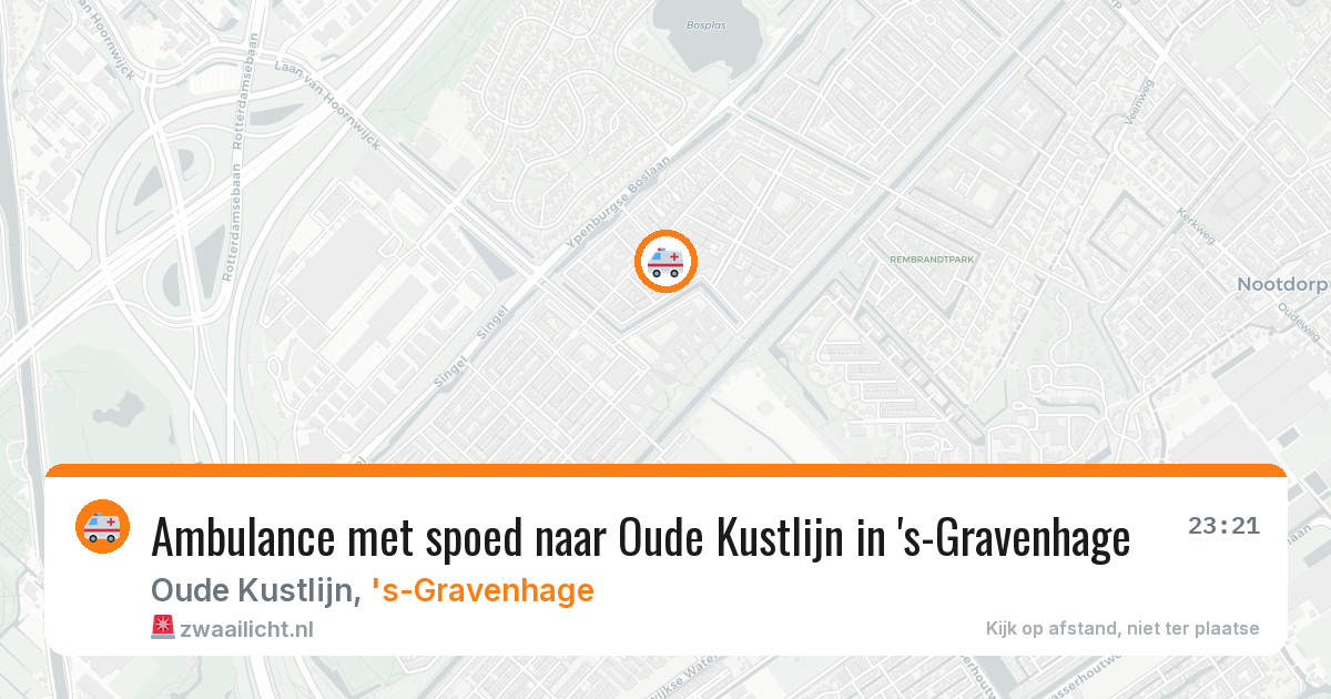 Ambulance met spoed naar Oude Kustlijn in 's-Gravenhage — 23 mei 2026