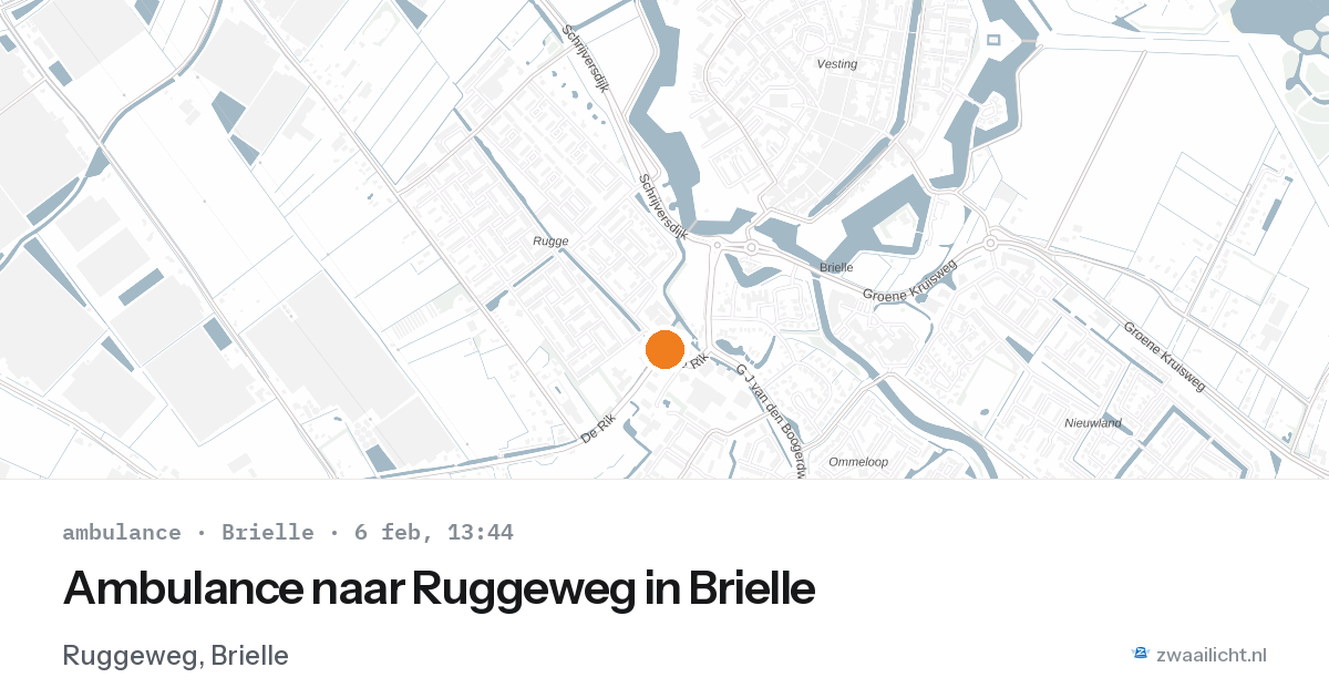 Ambulance naar Ruggeweg in Brielle — 6 feb 2026