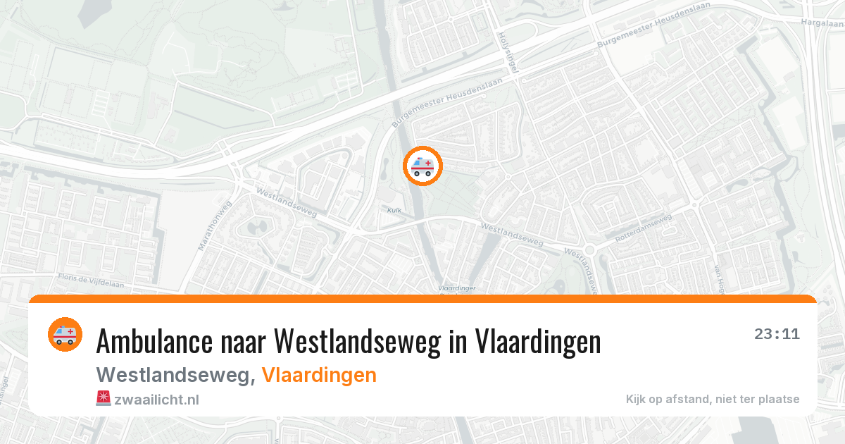 Ambulance naar Westlandseweg in Vlaardingen — 12 aug 2026