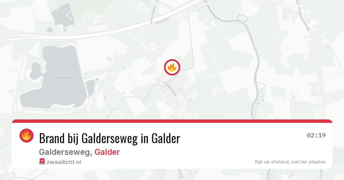 Brand bij Galderseweg in Galder — 31 jan 2026