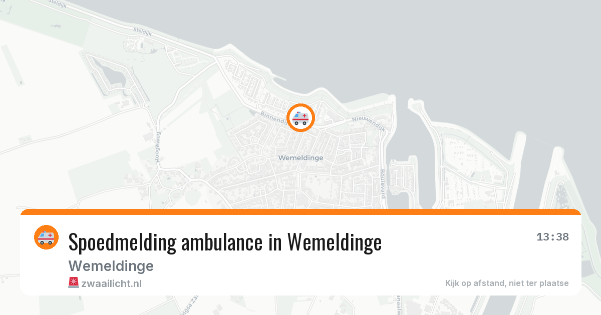 Spoedmelding ambulance in Wemeldinge — 15 jun 2026