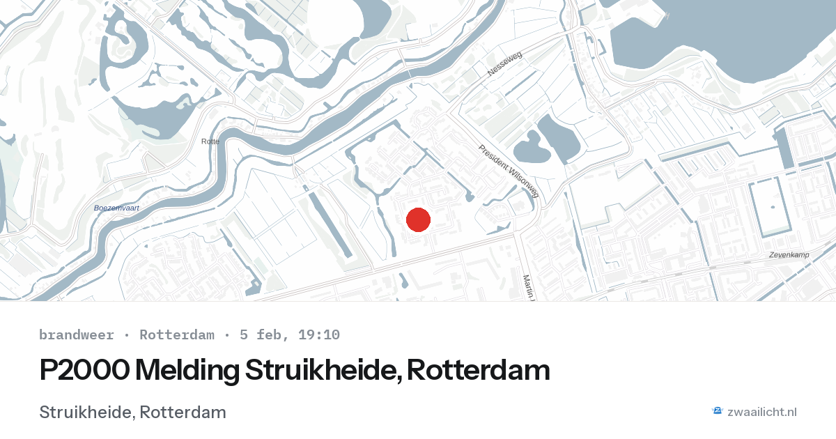 P2000 Melding Struikheide, Rotterdam — 5 feb 2026