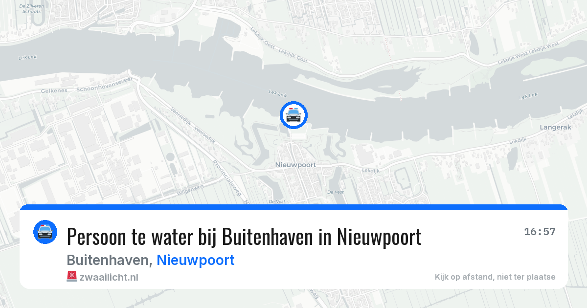 Persoon te water bij Buitenhaven in Nieuwpoort — 6 aug 2026