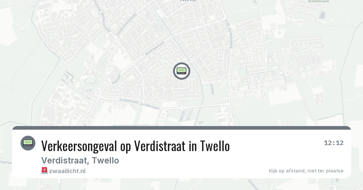 Verkeersongeval op Verdistraat in Twello — 21 jul 2026