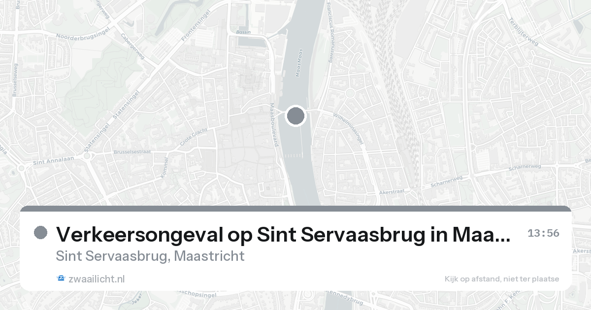 Verkeersongeval op Sint Servaasbrug in Maastricht — 23 aug 2026