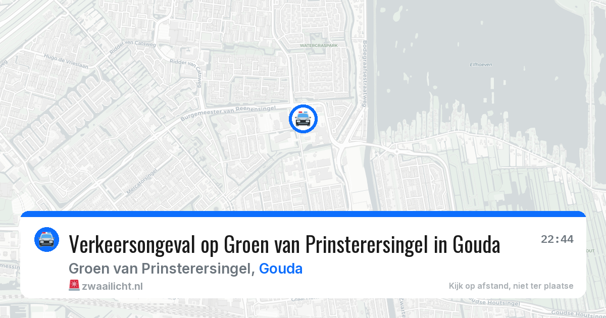 Verkeersongeval op Groen van Prinsterersingel in Gouda — 27 mei 2026