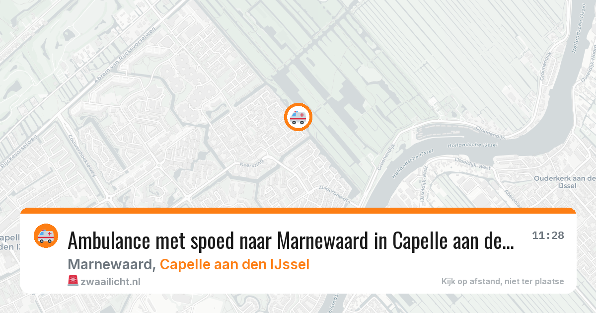 Ambulance met spoed naar Marnewaard in Capelle aan den IJssel — 23 jun 2026