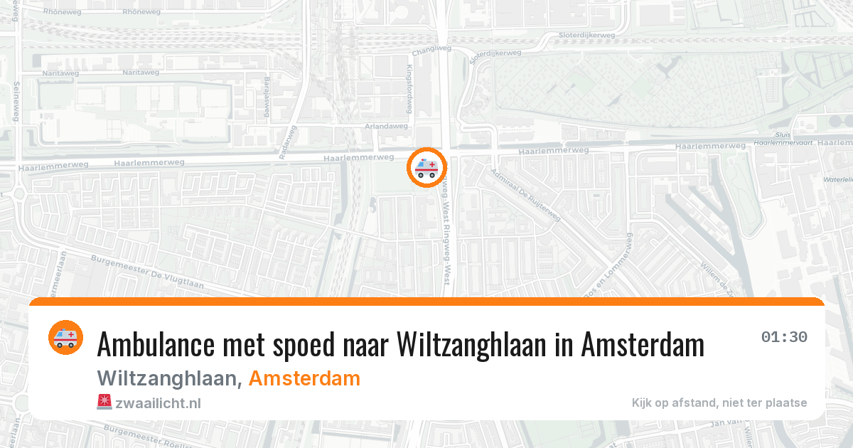 Ambulance met spoed naar Wiltzanghlaan in Amsterdam — 28 jul 2026