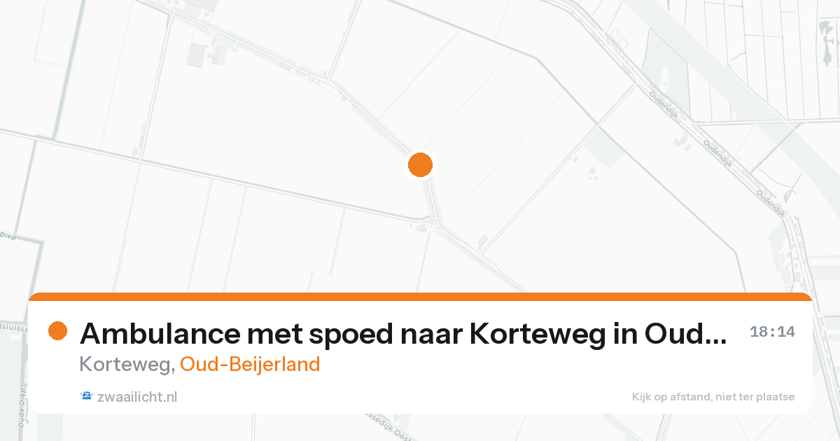 Ambulance met spoed naar Korteweg in Oud-Beijerland — 25 aug 2026