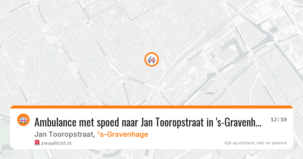 Ambulance met spoed naar Jan Tooropstraat in 's-Gravenhage — 27 apr 2026