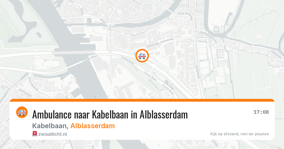 Ambulance naar Kabelbaan in Alblasserdam — 9 jul 2026