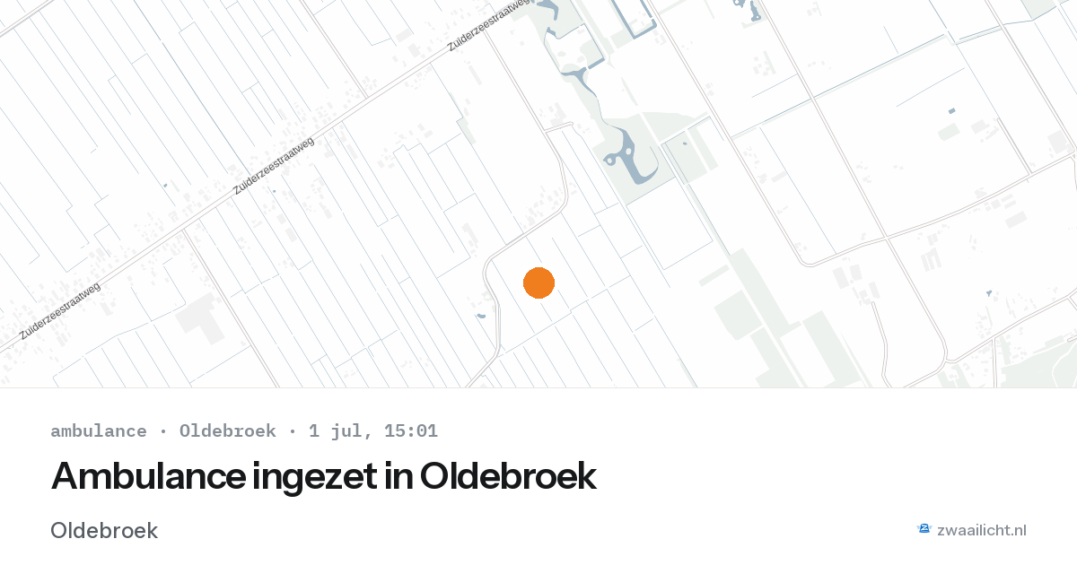 Ambulance ingezet in Oldebroek — 5 feb 2026