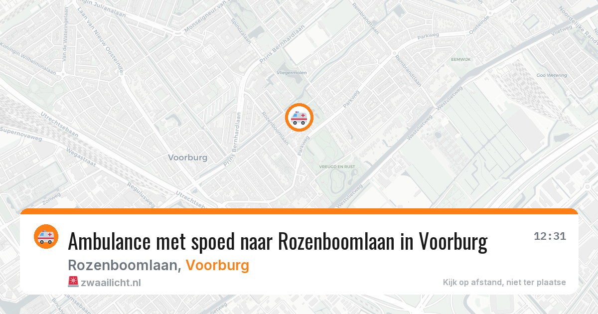Ambulance met spoed naar Rozenboomlaan in Voorburg — 22 feb 2026