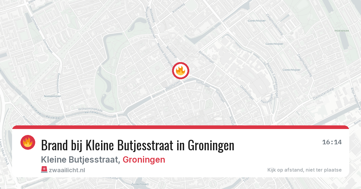 Brand bij Kleine Butjesstraat in Groningen — 25 mrt 2026