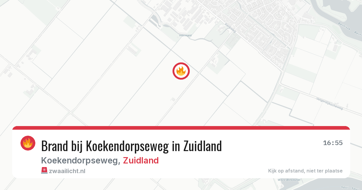 Brand bij Koekendorpseweg in Zuidland — 17 jul 2026