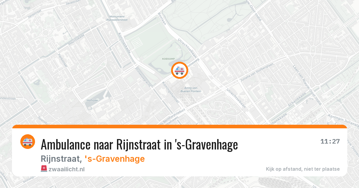 Ambulance naar Rijnstraat in 's-Gravenhage — 12 jun 2026