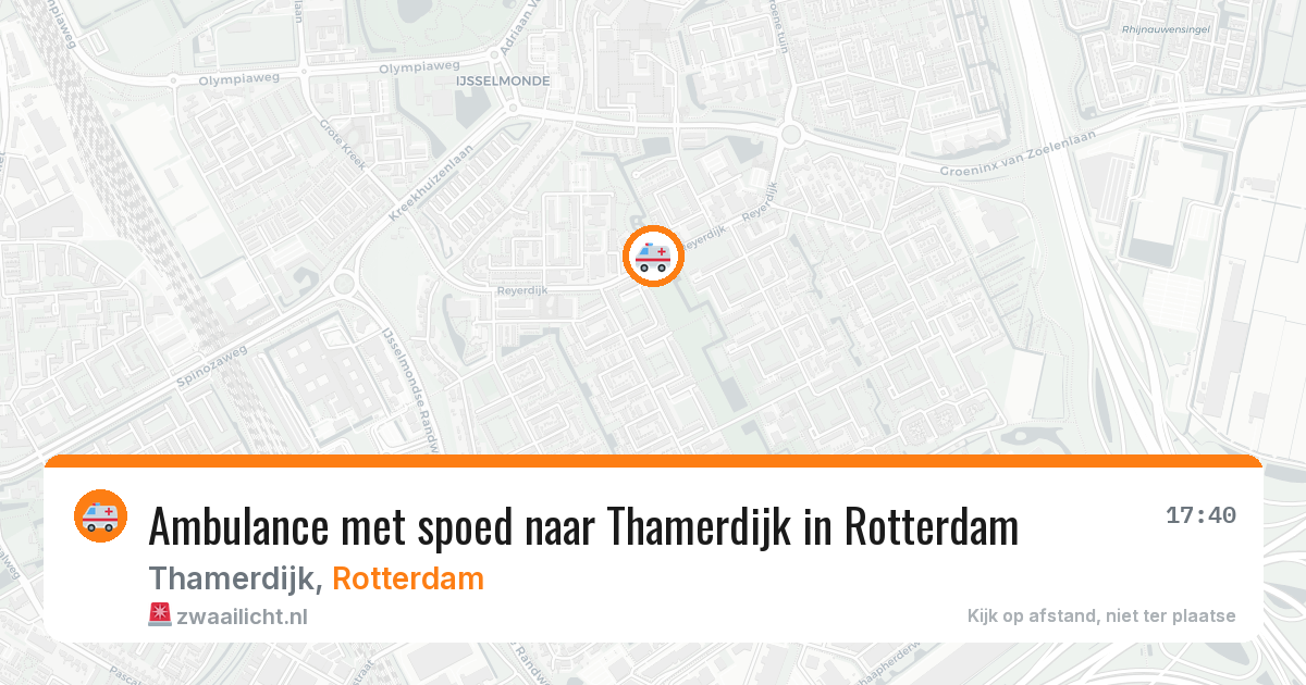 Ambulance met spoed naar Thamerdijk in Rotterdam — 2 mei 2026