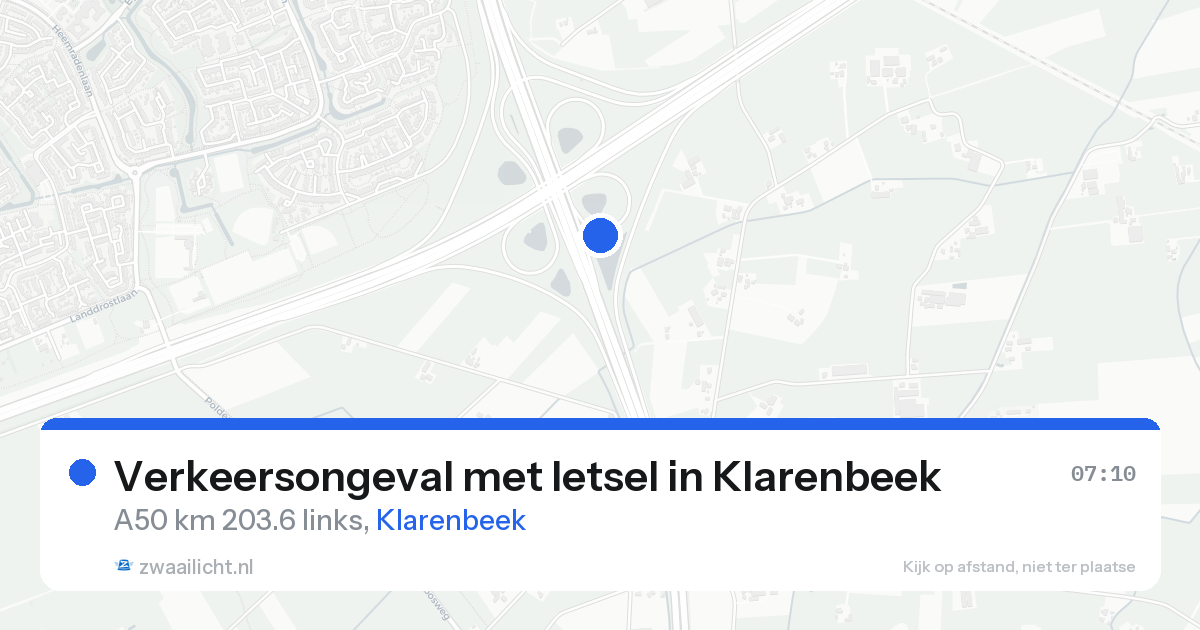 Verkeersongeval met letsel in Klarenbeek — 15 aug 2026
