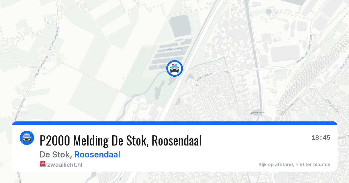 P2000 Melding De Stok, Roosendaal — 6 jul 2026