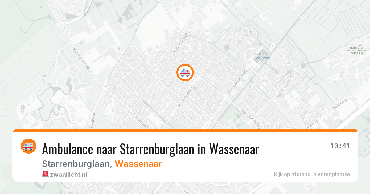 Ambulance naar Starrenburglaan in Wassenaar — 25 jun 2026