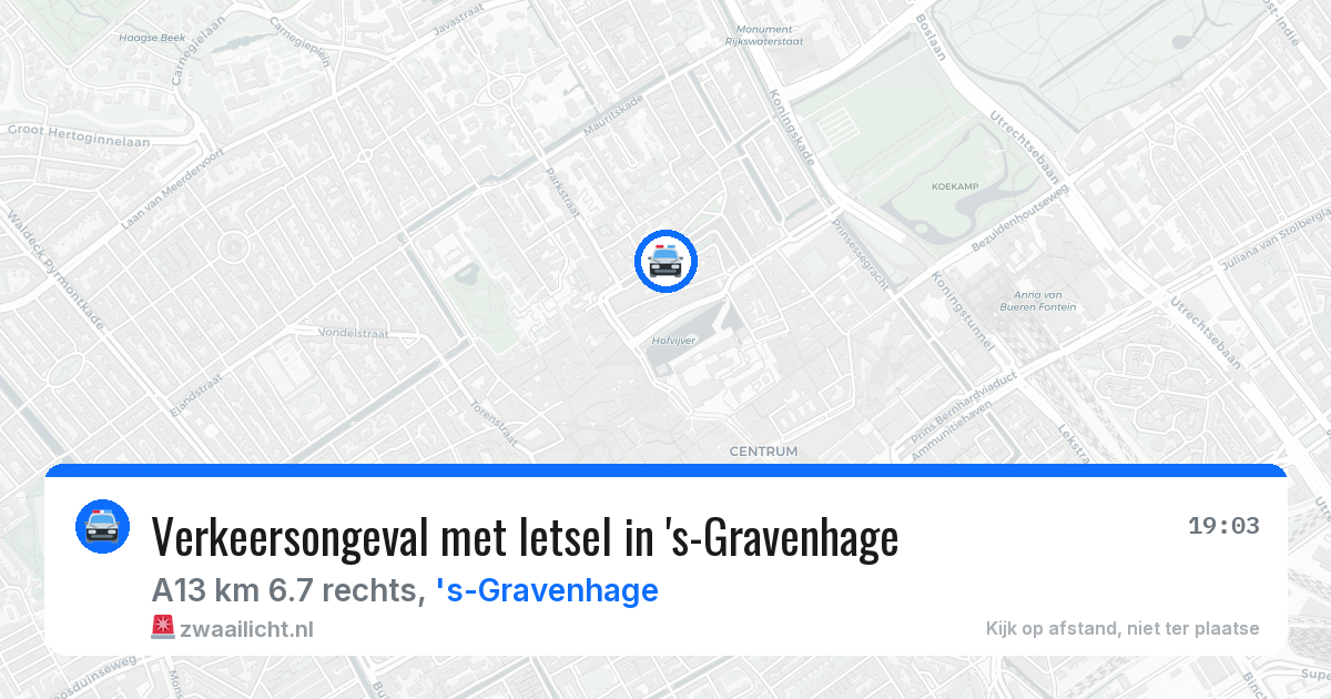 Verkeersongeval met letsel in 's-Gravenhage — 29 jun 2026