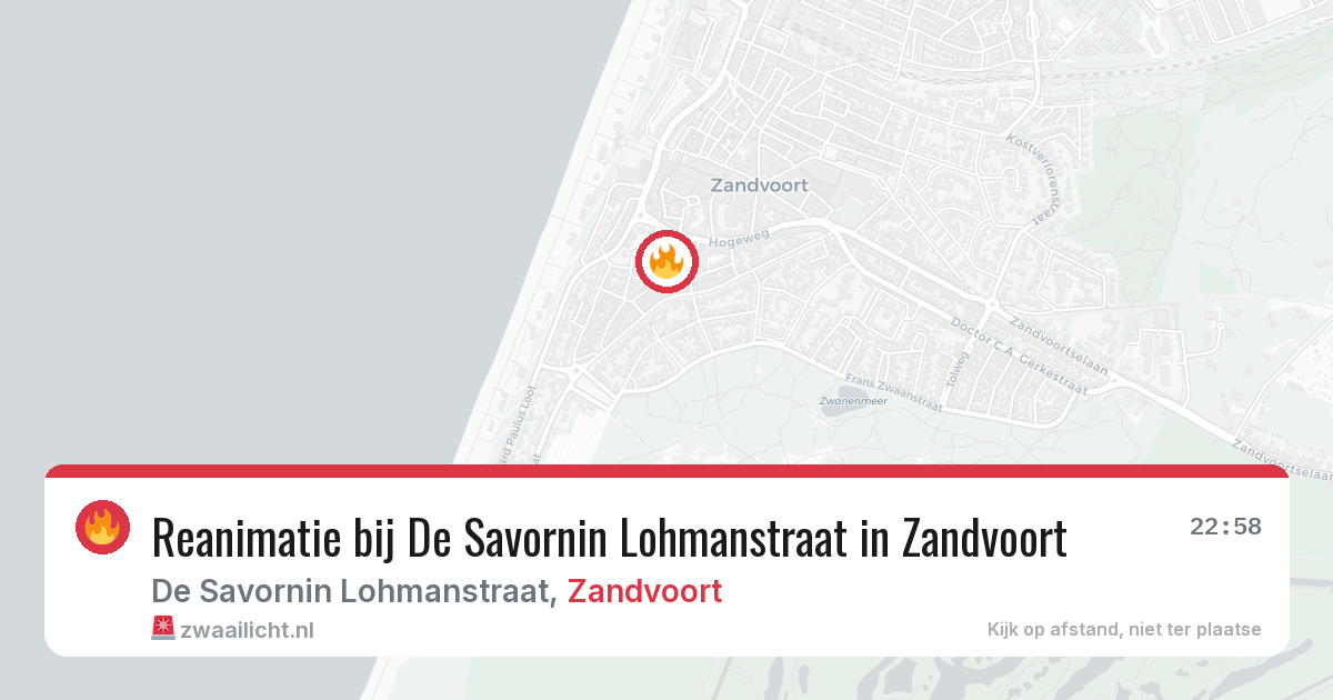 Reanimatie bij De Savornin Lohmanstraat in Zandvoort — 6 mei 2026