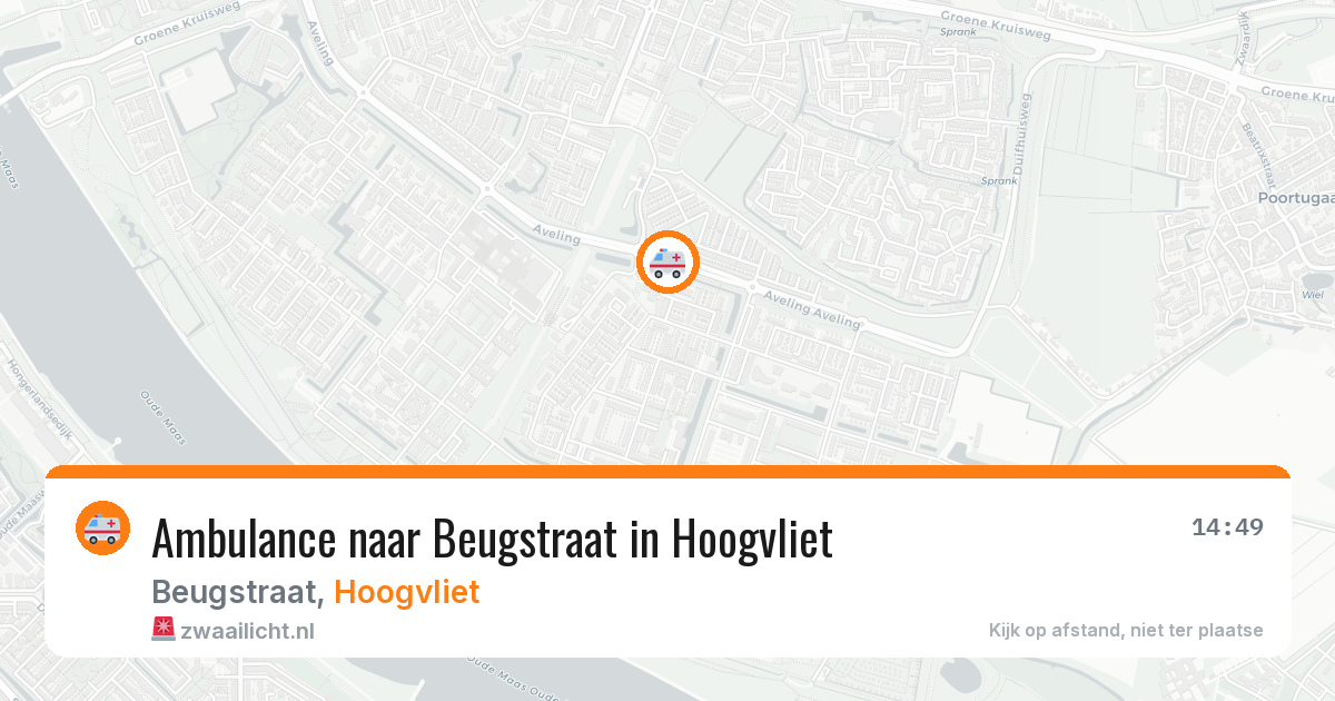 Ambulance naar Beugstraat in Hoogvliet — 1 jul 2026