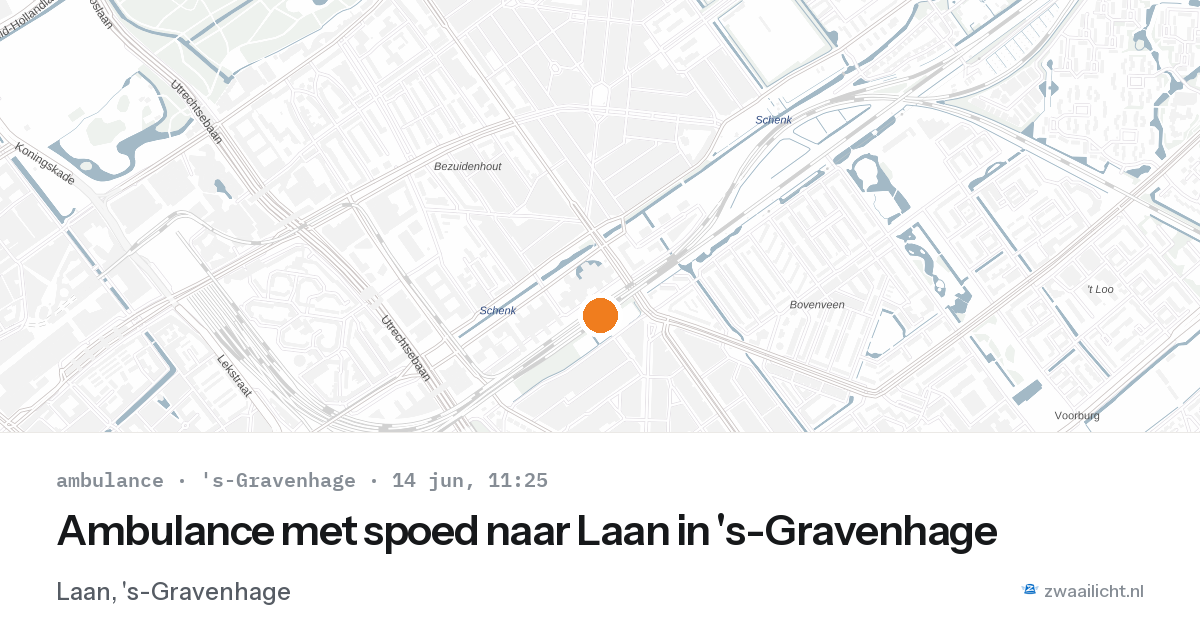 Ambulance met spoed naar Laan in 's-Gravenhage — 14 jun 2026