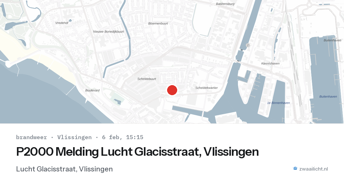 P2000 Melding Lucht Glacisstraat, Vlissingen — 6 feb 2026