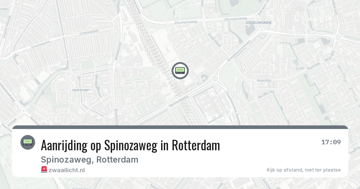 Aanrijding op Spinozaweg in Rotterdam — 19 mei 2026