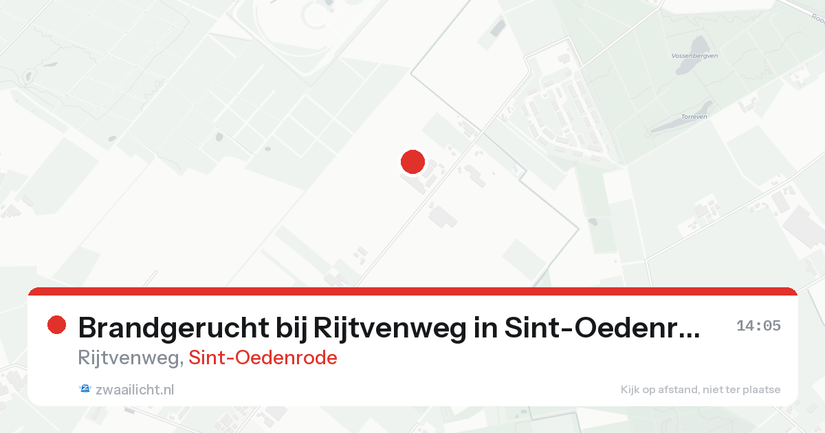 Brandgerucht bij Rijtvenweg in Sint-Oedenrode — 22 aug 2026