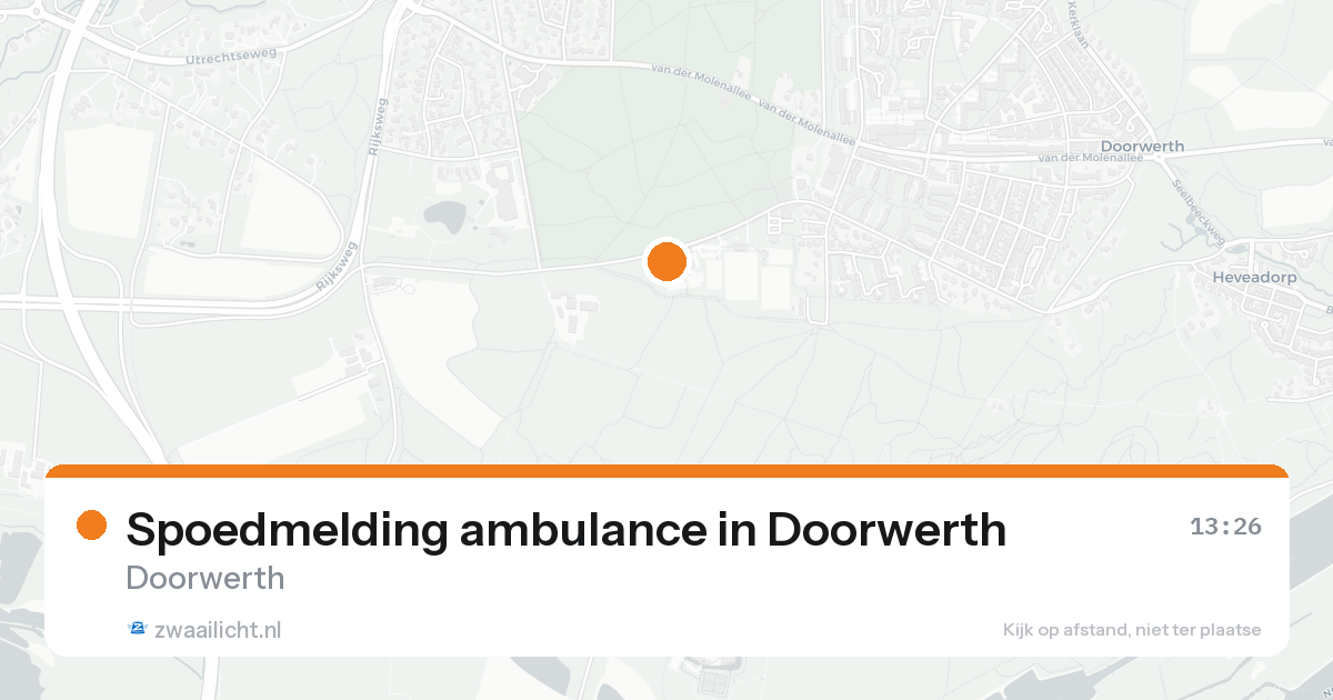 Spoedmelding ambulance in Doorwerth — 15 aug 2026