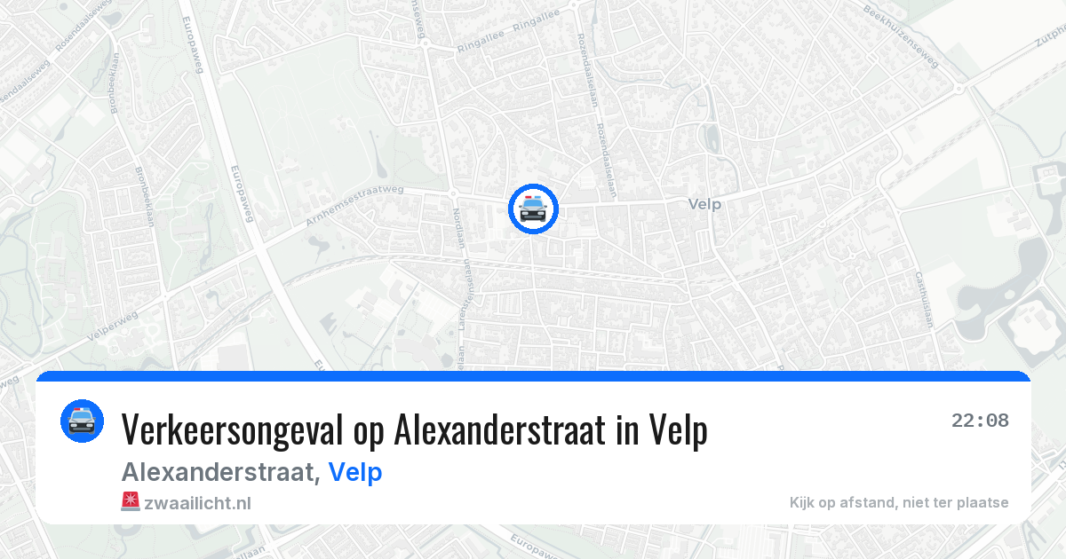 Verkeersongeval op Alexanderstraat in Velp — 14 apr 2026