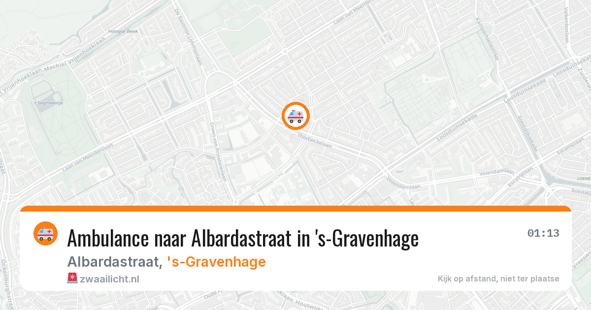 Ambulance naar Albardastraat in 's-Gravenhage — 26 jun 2026