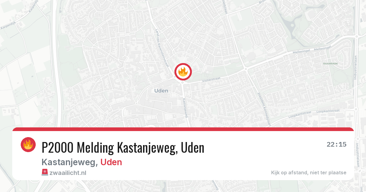 P2000 Melding Kastanjeweg, Uden — 26 feb 2026