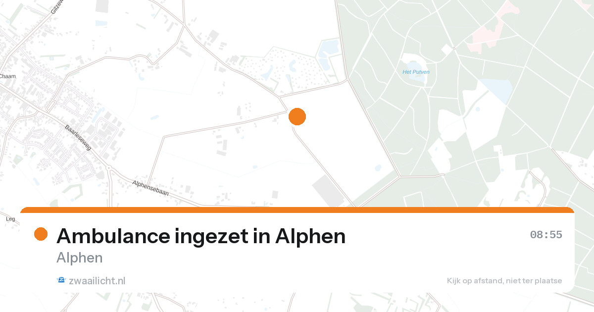 Ambulance ingezet in Alphen — 28 aug 2026