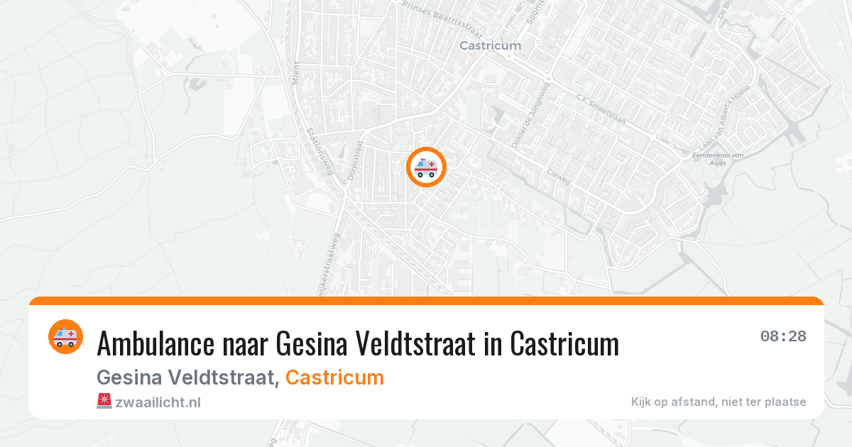 Ambulance naar Gesina Veldtstraat in Castricum — 22 apr 2026