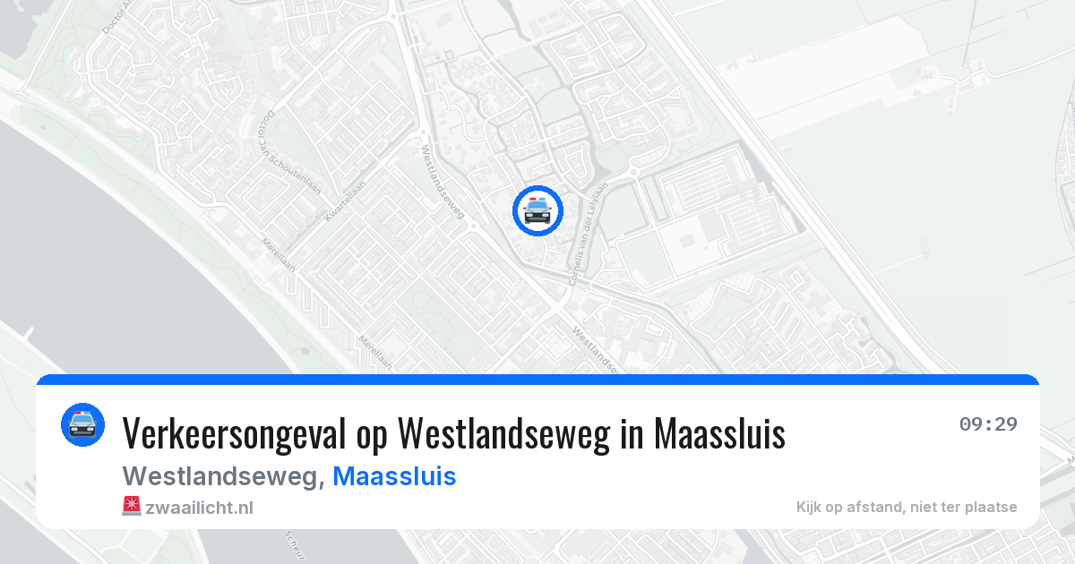 Verkeersongeval op Westlandseweg in Maassluis — 11 aug 2026