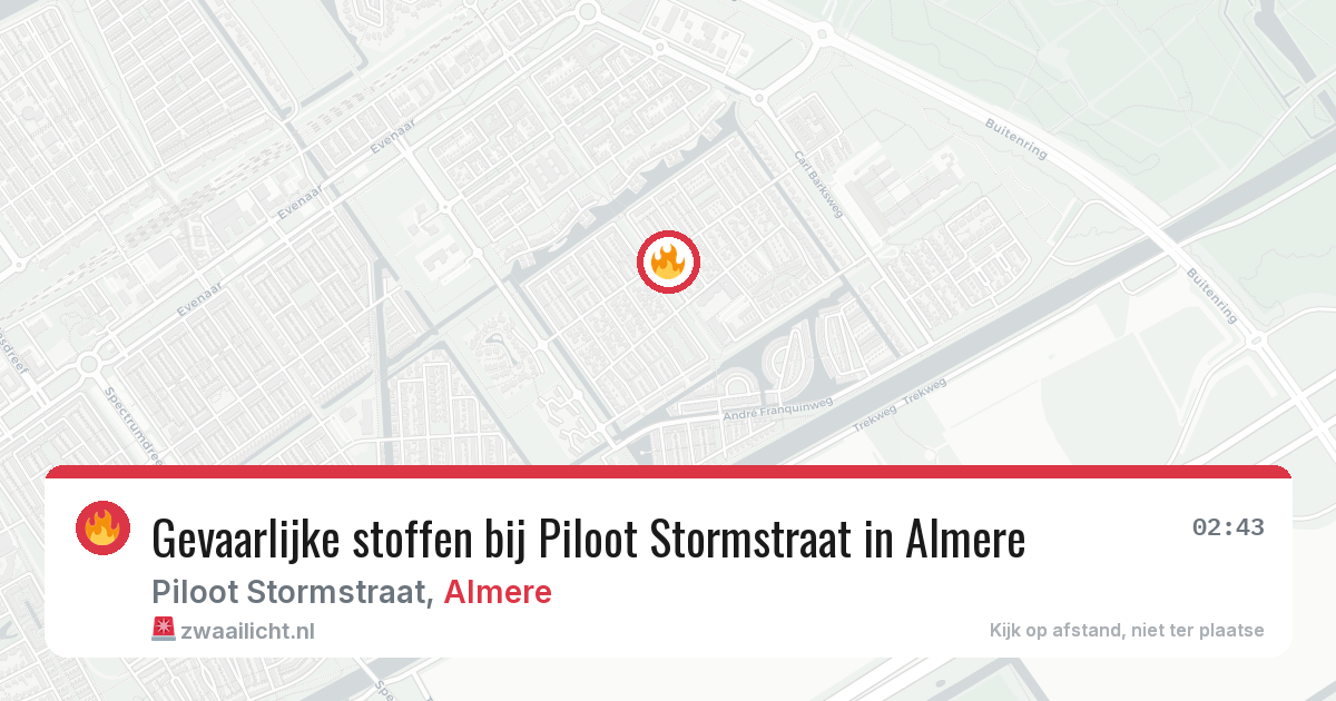 Gevaarlijke stoffen bij Piloot Stormstraat in Almere — 25 jun 2026