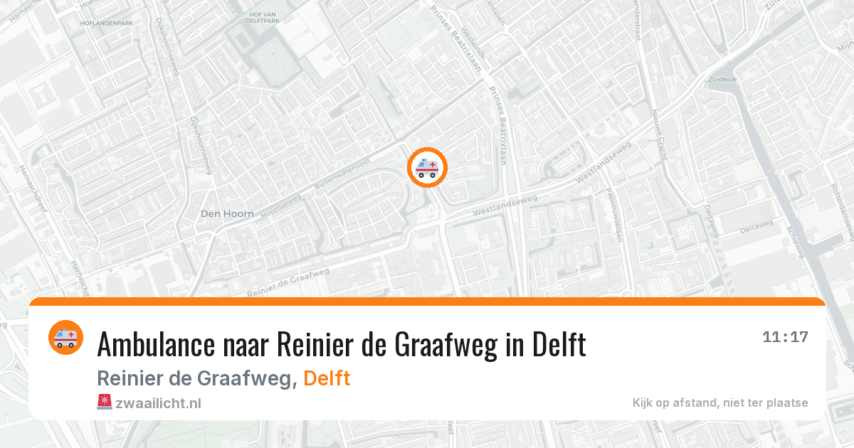 Ambulance naar Reinier de Graafweg in Delft — 12 mei 2026