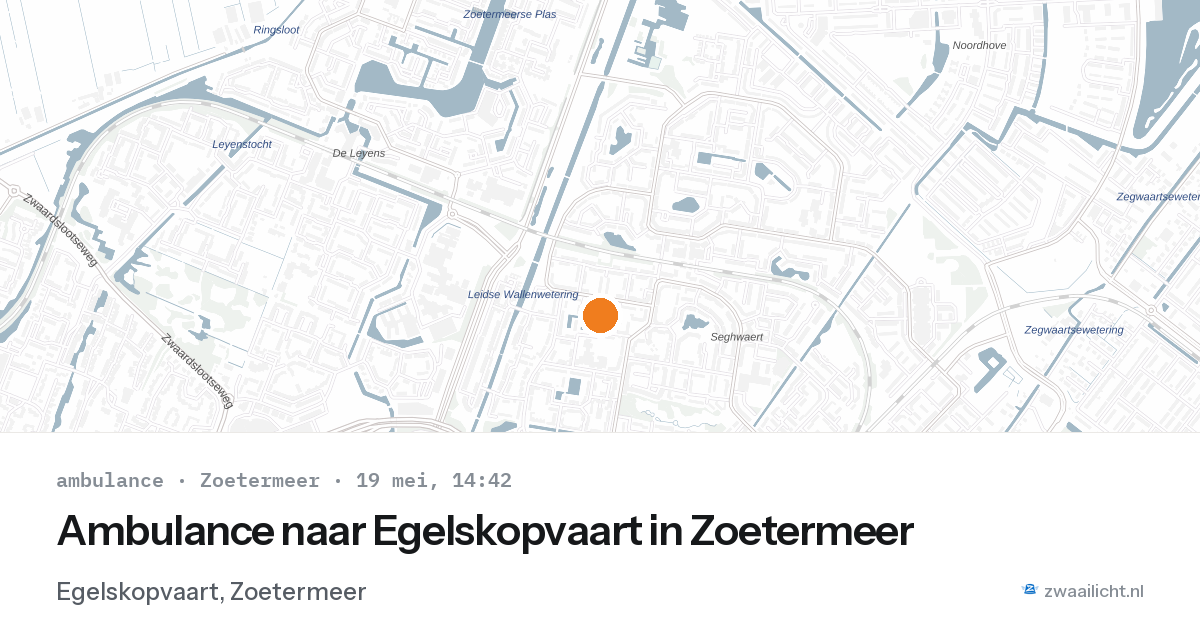 Ambulance naar Egelskopvaart in Zoetermeer — 19 mei 2026