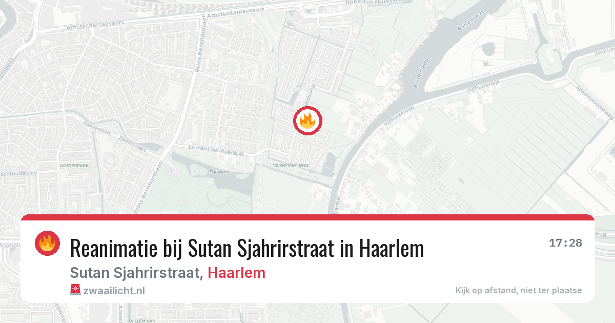 Reanimatie bij Sutan Sjahrirstraat in Haarlem — 22 jul 2026